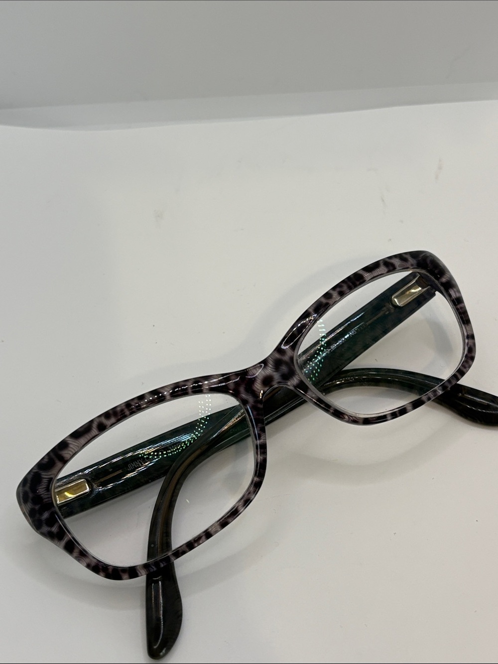 Jimmy Choo 82 S87 140 Glasses Gray Panther Made In Italy- Frames Only as is